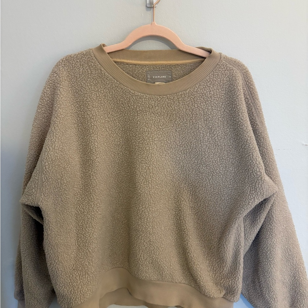 Everlane Women's Beige Renew Fleece Sweatshirt